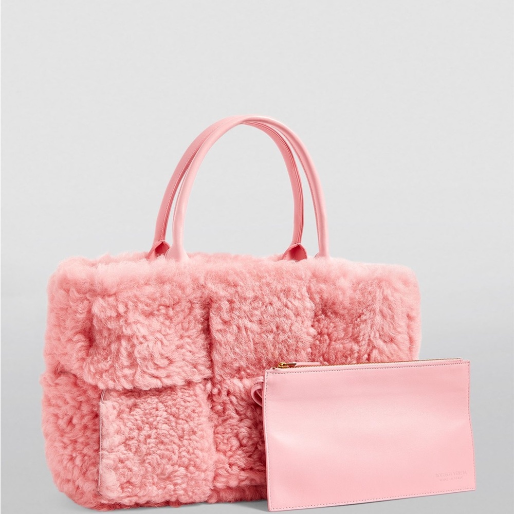 NWT Bottega Veneta Small Shearling Arco Tote